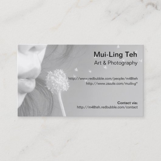 Wish Trading Card Visitekaartje (Voorkant)