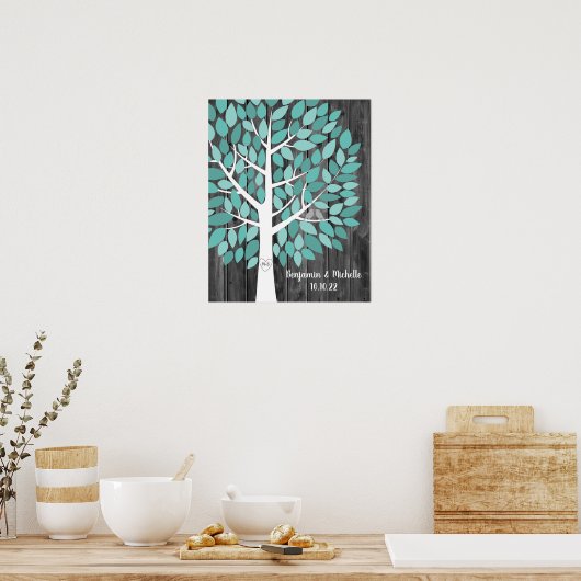 Wish Tree - 100 Leaf Guest Book Alternative Poster (Keuken)