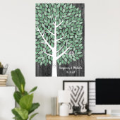 Wish Tree - 200 Leaf Guest Book Alternative Poster (Thuiskantoor)
