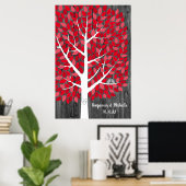 Wish Tree - 250 Leaf Guest Book Alternative Poster (Thuiskantoor)