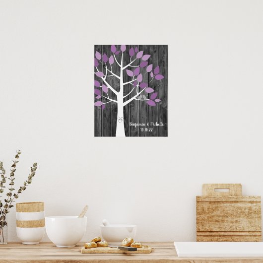 Wish Tree - 25 Leaf Guest Book Alternative Poster (Keuken)