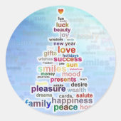 Wish Tree Ronde Sticker (Voorkant)