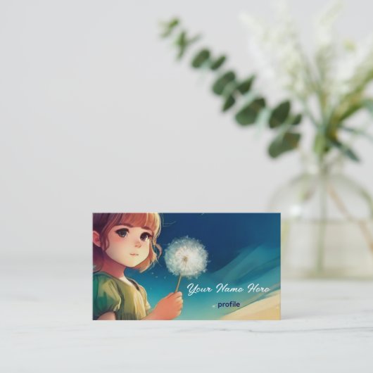 Wish Under the Stars – Dromerige, op anime geïnspi Visitekaartje (Staand voorkant)