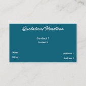 Wish Under the Stars – Dromerige, op anime geïnspi Visitekaartje (Achterkant)