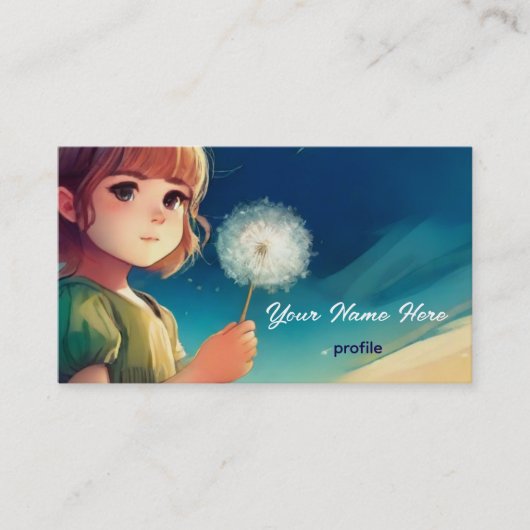 Wish Under the Stars – Dromerige, op anime geïnspi Visitekaartje (Voorkant)