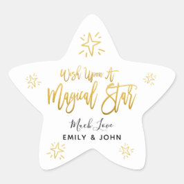Wish Upon A Magical Star Gold Script Sterren Namen Ster Sticker