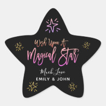 Wish Upon A Magical Star Roze Script Sterren Namen
