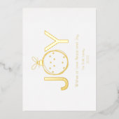 Wish van Joy met een gouden kerstbal Folie Feestdagenkaart (Voorkant)