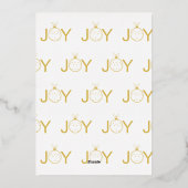 Wish van Joy met een gouden kerstbal Folie Feestdagenkaart (Achterkant)