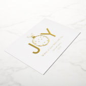 Wish van Joy met een gouden kerstbal Folie Feestdagenkaart (Gedraaid)