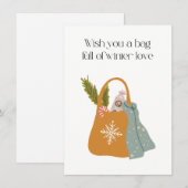 Wish you a bag full of winter love bedankkaart (Voorkant / Achterkant)