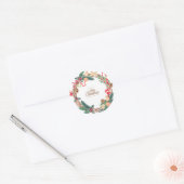 Wish You a Merry Christmas and Happy New Year Ronde Sticker (Envelop)