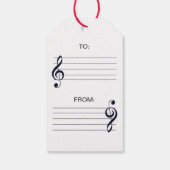 Wish You a Merry Christmas Sheet Music Cadeaulabel (Achterkant)