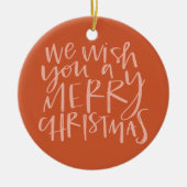 "Wish you a Merry Kerstman" Cherry Red Keramisch Ornament (Voorkant)