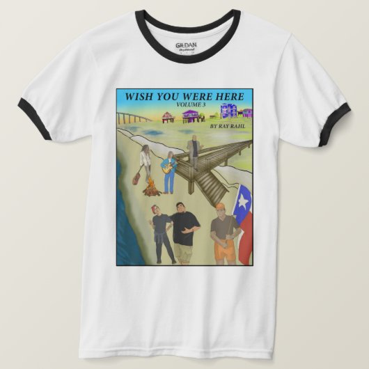 Wish You Were Here 3 Ringer T-Shirt (Design voorkant)
