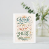 "Wish You Were Here" Briefkaart (Staand voorkant)
