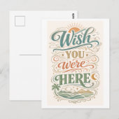 "Wish You Were Here" Briefkaart (Voorkant / Achterkant)