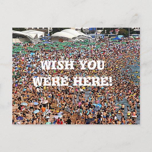 Wish you were here funny briefkaart (Voorkant)