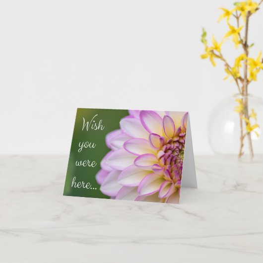 Wish you were here! kaart (Gele Bloem)