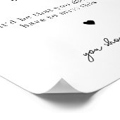 Wish You Were Here Minimalist Wedding Memorial Poster (Hoek)