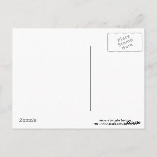 Wish you were here pug briefkaart (Achterkant)