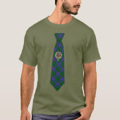 Wishart Scottish Badge & Tartan Necktie  T-shirt (Voorkant)