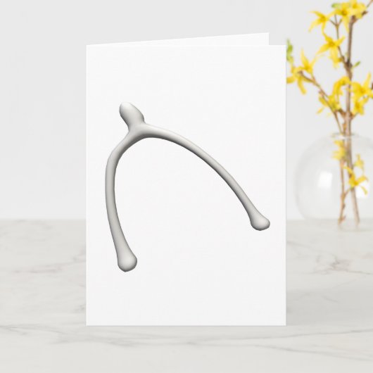 Wishbone Kaart (Gele Bloem)