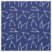 Wishbone Navy blauw en wit patroon Stof (Swatch)