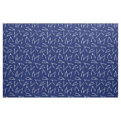 Wishbone Navy blauw en wit patroon Stof (Fat Quarter)