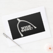 Wishbone Rechthoekige Sticker (Envelop)