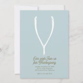 Wishbone Thanksgiving Invitation Kaart (Voorkant)