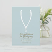 Wishbone Thanksgiving Invitation Kaart (Staand voorkant)