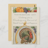  Wishbone Turkije druiven Thanksgiving Briefkaart (Voorkant / Achterkant)