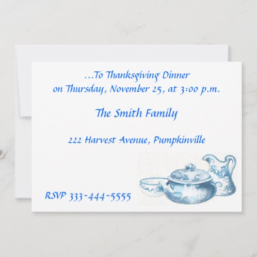 Wishbone Wars  Thanksgiving Kaart (Achterkant)