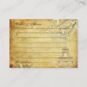 WISHES & ADVICE EIFFEL TOWER/CREAM SWIRLS ADVIESKAART (Achterkant)