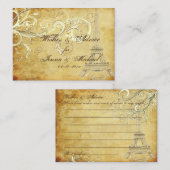 WISHES & ADVICE EIFFEL TOWER/CREAM SWIRLS ADVIESKAART (Voorkant / Achterkant)