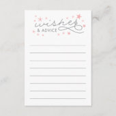Wishes and Advice Star Baby shower Game Kaart (Voorkant)