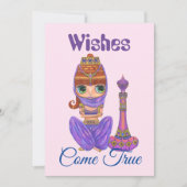 Wishes Come True Schattigee Genie Girl Doll Baby s Kaart (Voorkant)