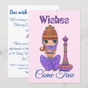 Wishes Come True Schattigee Genie Girl Doll Baby s Kaart