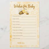 Wishes For Baby - Baby Shower Activity Game Briefpapier (Voorkant)