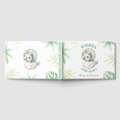 Wishes For Baby Girl Cute Dinosaur Guest Book Gastenboek (Volledig)