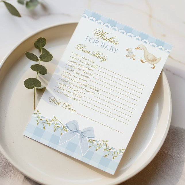 Wishes for Baby Silly Goose Blue Gingham Coquette (Creator heeft geüpload)