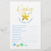 Wishes for Baby Twinkle Star Baby shower Game Flyer (Voorkant)