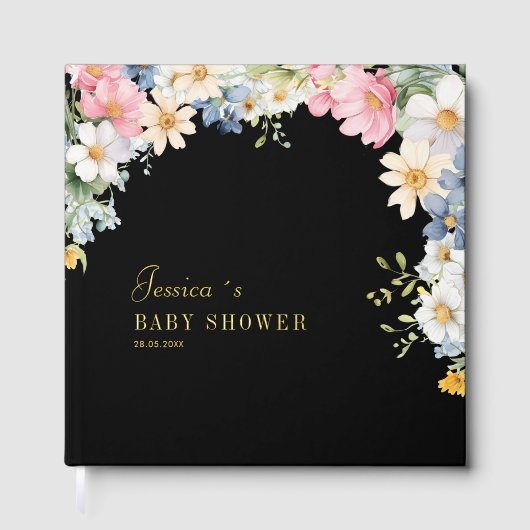 Wishes for Baby! Wildflower, Baby Shower Gastenboek (Voorkant)