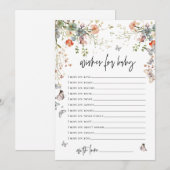 Wishes for Baby Wildflower Baby Shower Kaart (Voorkant / Achterkant)