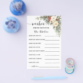 Wishes for Soon to be Mrs Winter Shower Card Flyer (Enkel)