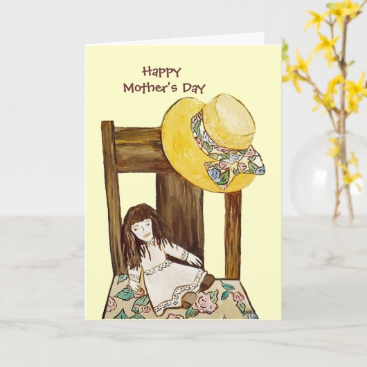 Wishes, ware Moederdag Kaart (Gele Bloem)