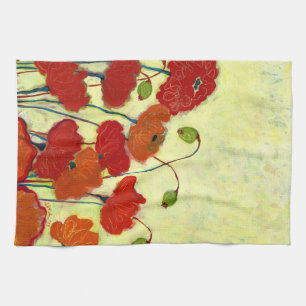 Wishful Blooming Red Poppy Kitchen Towel Theedoek