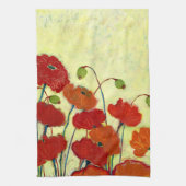 Wishful Blooming Red Poppy Kitchen Towel Theedoek (Verticaal)