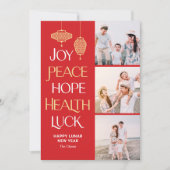 Wishful Words Chinese nieuwjaarskaart Feestdagenkaart (Voorkant)